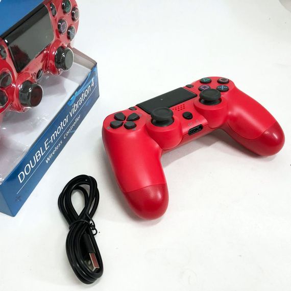 Джойстик DOUBLESHOCK для PS 4, бездротовий ігровий геймпад PS4/PC акумуляторний джойстик. SU-175 Колір: червоний | Зображення 1