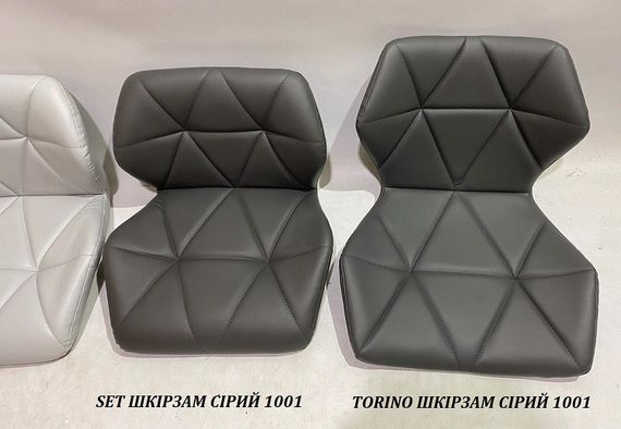 Стул с регулировкой высоты на золотой крестовине на стопках Torino GD-Modern Base Кожзам серый 1001 | Зображення 2