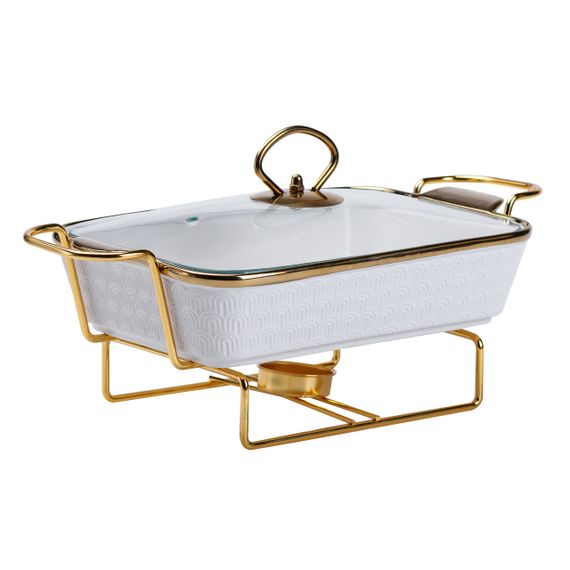 Мармит фарфоровый на 1 литр на металической подставке HP1013 | Зображення 2