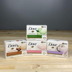 Крем-мило Dove 90 г — зволожуюче, в асортименті: огірок, рожеве, кокос, ваніль, оригінал