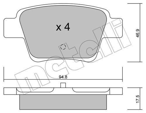 Колодки тормозные задние Citroen C4 04-11 Peugeot 207 06-13 307 00-12 22-0639-0 | Зображення 6