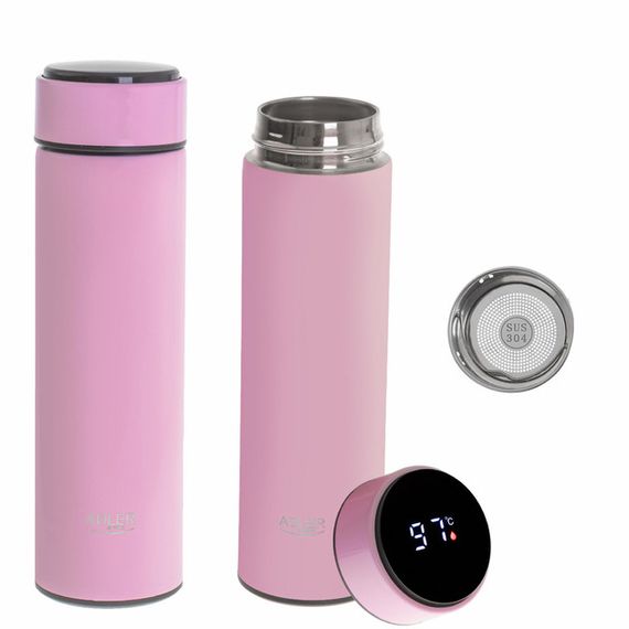 Термос питьевой с индикатором Adler AD-4506-pink-LED 473 мл розовый | Зображення 4