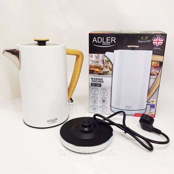 Электрочайник Adler AD 1347 1.7л White | Зображення 4