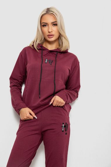 Спортивный костюм женский двухнитка, цвет сливовый, 214R1419-003 | Зображення 1
