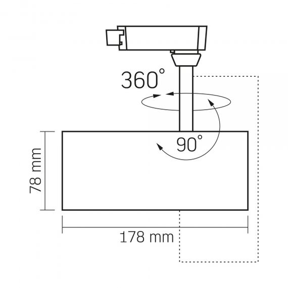 LED світильник трековий VIDEX 30W 60° 4100K чорний | Зображення 4