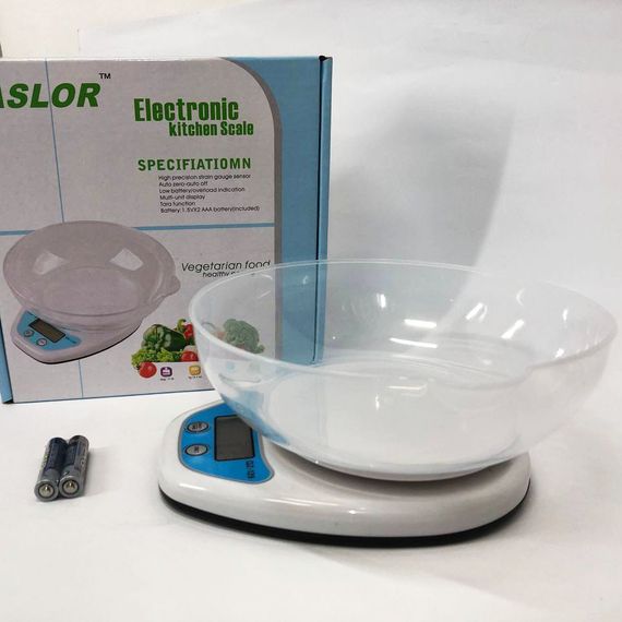 Точные кухонные весы с чашей QZ-129A 5кг, Кухонные весы с функцией сброса тары для еды чашей DP-43 | Зображення 1