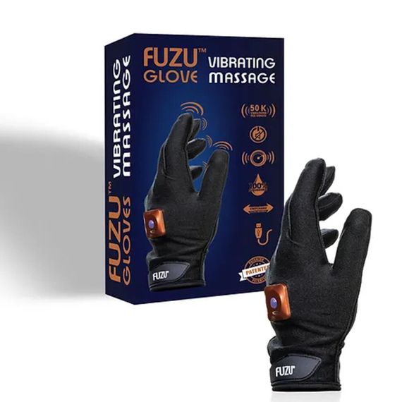 Віброрукавичка (ліва) FUZU Gloves Vibrating Massage Left Hand, 11 режимів Sex Aura | Зображення 1