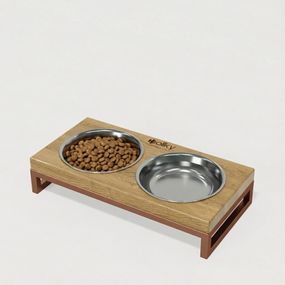 Миски на подставке для маленьких собак и котов Hollky Base XS (2 × 0,25 л) BXS-28145-GLNT