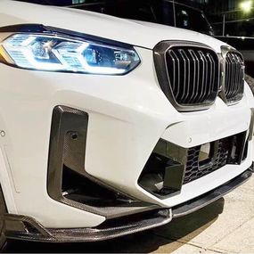 Накладка на передній бампер Lip (для F97 2022-2024, Карбон) для BMW X3 G01 2018- рр