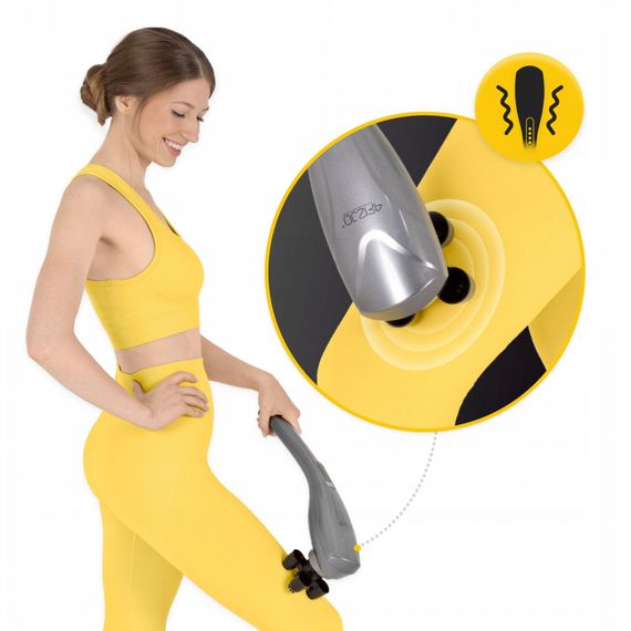 Ручний вібраційний масажер для тіла 4FIZJO Long Stick 7 в 1 4FJ0555 Grey (P-5907739319135) | Зображення 6