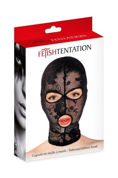 Капюшон для БДСМ Fetish Tentation Patterned fishnet hood Sex Aura | Зображення 1