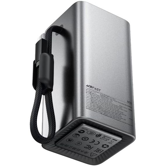 Портативний ЗП Power Bank Acefast M33 100W 20000 mAh Metal gray | Зображення 2