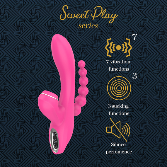 Потрійний вібратор з вакуумною стимуляцією Sweet Play sexstyle | Зображення 8