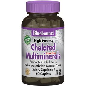 Мультиминеральный комплекс Bluebonnet Nutrition Chelated Multiminerals Iron Free 60 Caplets BLB0206
