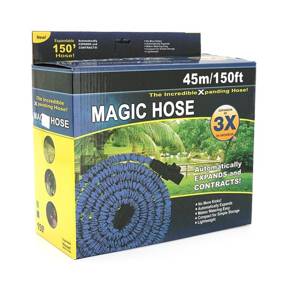 Шланг Садовий KY-450G, 15-45м/150ft, + розпилювач, насадка на кран, Green, Box | Зображення 1