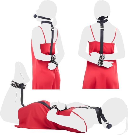 БДСМ-набір LOCKINK YEAHWOW Armbinder Restraint Set Black Sex Aura | Зображення 1