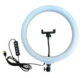 Кольцевая LED лампа для студийного освещения Ring RGB MJ36 36см с пультом