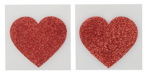 Украшение для сосков - Cottelli Collection Nipple Sticker Heart Sex Aura | Зображення 4