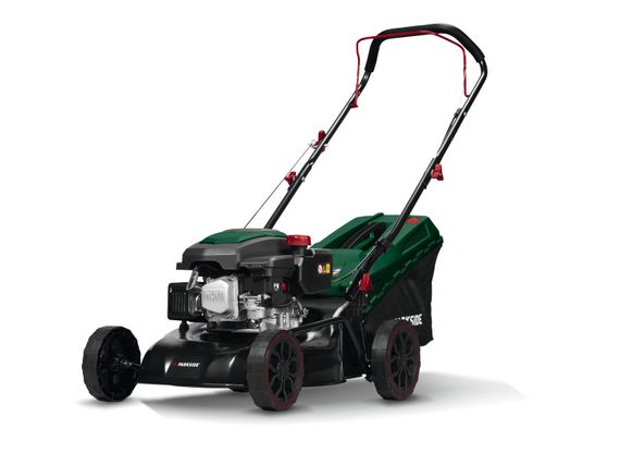 Газонокосарка бензинова Scheppach Parkside PBRM 41 B2 (41 см, 3.3 к.с., 2.4 кВт, 25-75 мм, 45 л, 21 кг)