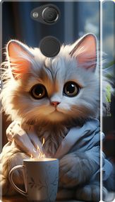 Чохол на Sony Xperia XA2 H4113 Білий кіт "5646m-1357-2448"