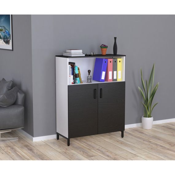 Тумба офисная Loft Design LTO-900-1200 белая орех модена | Зображення 2