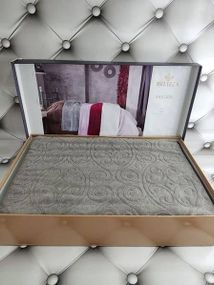 Простынь Belizza Hanzade gri 200х220см Велюр