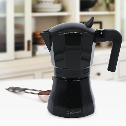 Кавоварка гейзерна 300мл (6 порцій) алюмінієва MR-1658-6 Espresso Moka Maestro | Зображення 3