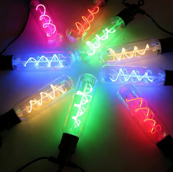 Гирлянда Удлинённые лампы спираль SFK-48 220V ∙ Уличная LED-гирлянда SFK-48 с удлинёнными спиральными лампами | Зображення 4