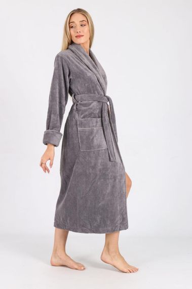 Женский халат Nusa 6895, серый 3XL | Зображення 2
