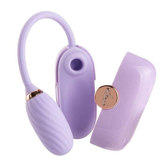 Вакуумний кліторальний стимулятор Otouch Louis Vibrate Purple з віброяйцем, у кейсі Sex Aura | Зображення 1