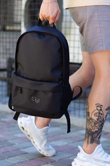 Повсякденний рюкзак шкільний Without з принтом Cube Black