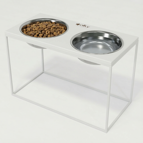 Миски на подставке для очень больших собак Hollky Base XXL40 (2 × 2,8 л) BXXL40-643240-WHWH