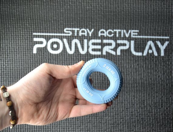 Еспандер кистьовий силіконовий PowerPlay PP-4330 Hand Grip Loops Light 13.5-18 кг. Блакитний | Зображення 3