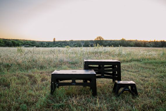 Стіл Tribe Camp Table Low чорний складаний, Похідний стіл трайб для кемпінгу, Стіл для риболовлі та пікніка | Зображення 1