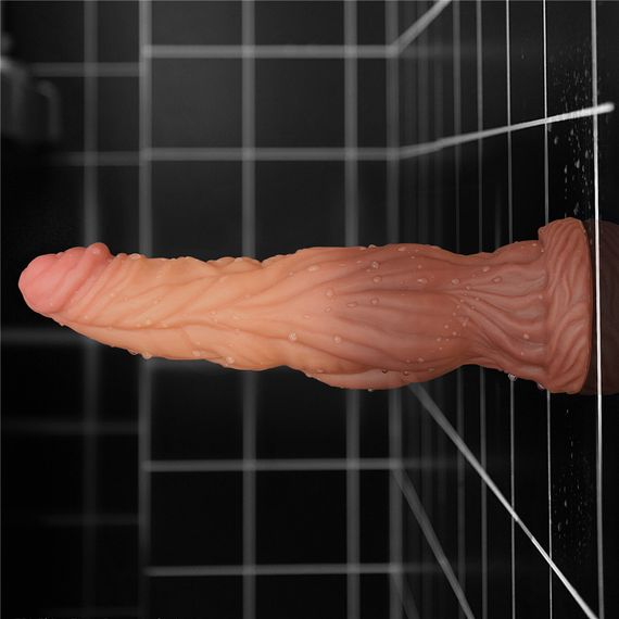 Фаллоимитатор - Dual-Layered Silicone Cock 9.5" Brown Sex Aura | Зображення 9