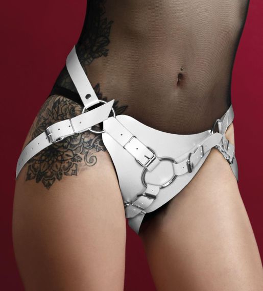 Труси для страпона Feral Feelings Strap-on Harness White, white Sex Aura | Зображення 1