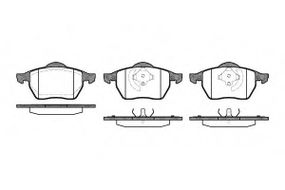 Колодка гальм. диск. AUDI A3, SEAT IBIZA III, SKODA, VW передн. (вир-во REMSA) REMSA 039020 на FORD CAPRI Mk III (GECP)