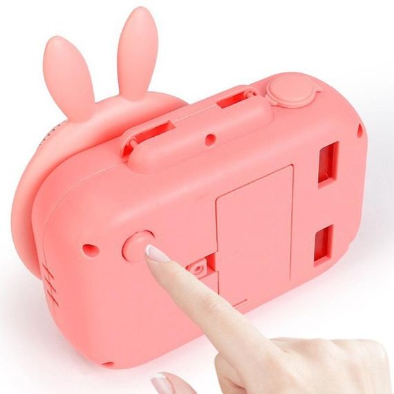Фотокамера-генератор мильних бульбашок 9996 Children's camera Rabbit / Pink | Зображення 1