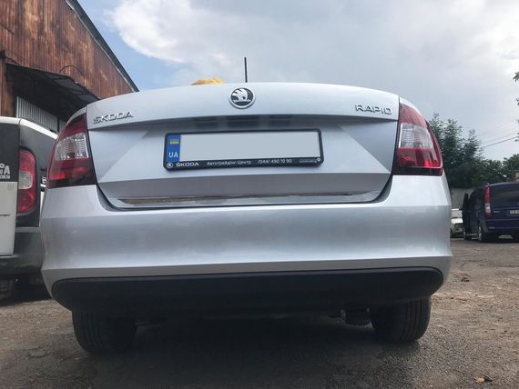 Кромка багажника (нерж) Carmos - Турецька сталь для Skoda Rapid 2012-2024 рр | Зображення 1