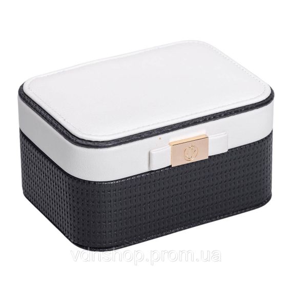 Шкатулка для украшений из эко кожи 15.5×11.5×8.5 органайзер для ювелирных изделий HP-5-37B | Зображення 3
