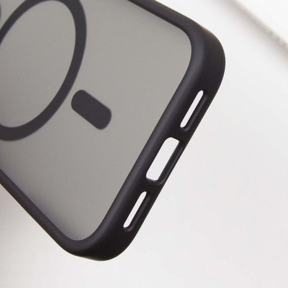 TPU+PC чохол Metal Buttons with MagSafe для Apple iPhone 16 (6.1") Чорний | Зображення 5