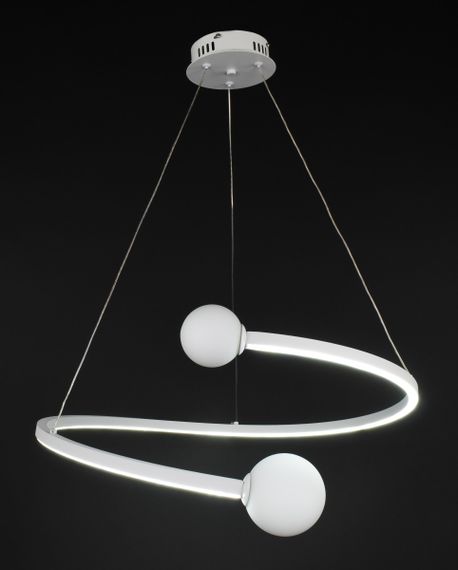 Люстра світлодіодна підвісна LED світильник для квартири на стелю лед 27339 Білий 40-150х60х60 см. | Зображення 1