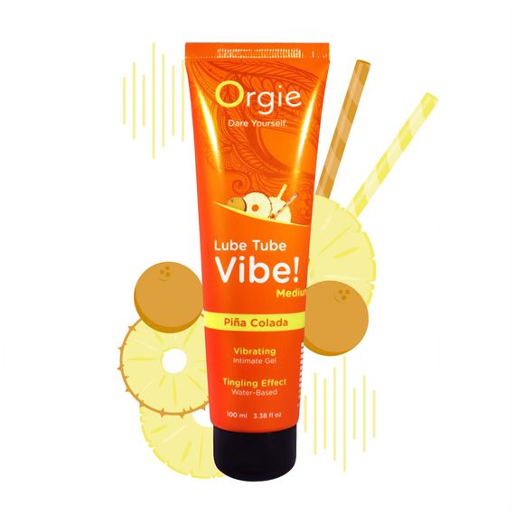 Вібролубрикант Orgie Lube Tube Vibe! Pina Colada 100 мл | Зображення 1