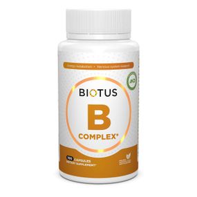 B-комплекс, B-complex, Biotus, 100 капсул