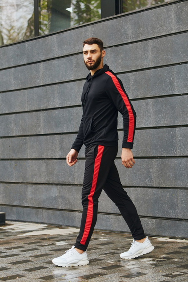 Костюм Лампас весна черно-красный S L