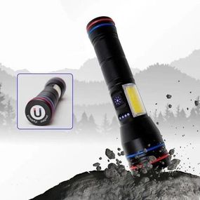 Фонарь PLD-231 WHITE LASER LED DF-831 PM10-TG+COB(white+red), 1х26650