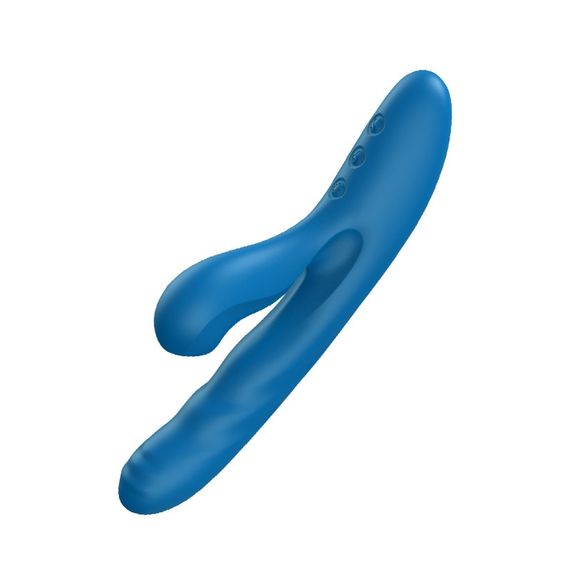 Вібратор-кролик BeYourLover OTTO з вакуумом, підігрівом і фрикціями, синій, 22,2 × 3,8 см Sex Aura | Зображення 1