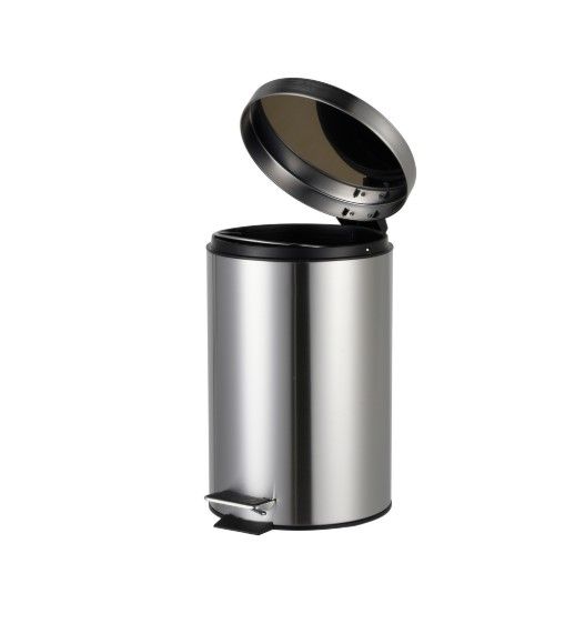 Відро для сміття Zerix Solo-TC0205 SS Color з плавним закриттям, кругле, 5 л, нержавійка (ZX5888) | Зображення 3