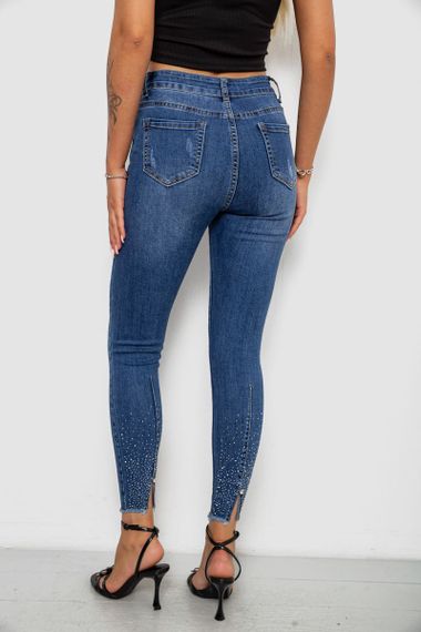 Джинси жіночі однотонні Skinny, колір синій, 244RS5712 | Зображення 3