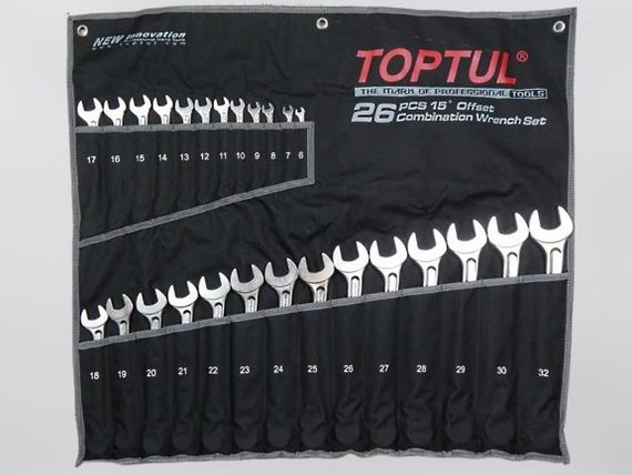 Набір ключів комбінованих рожково-накидний 26 шт 6-32 мм TOPTUL Hi-Performance GPAX2601